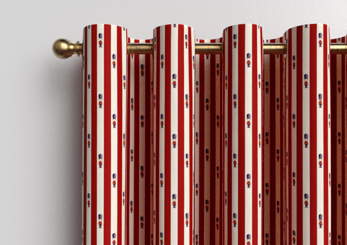 Kings Breakfast, Stripe Kingsmen - Made to Measure Curtains - Image 12